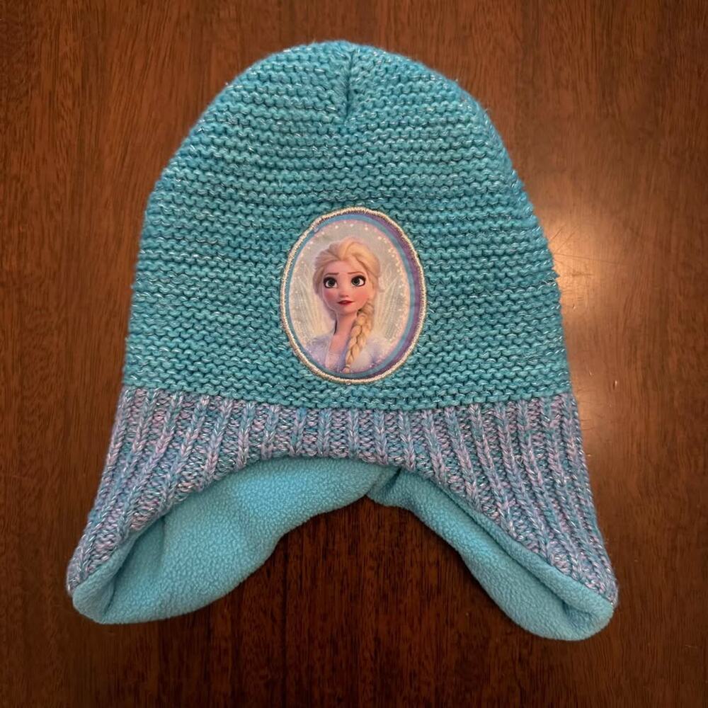 Disney Frozen Elsa Knit Winter Hat with Ear Flaps OSFM